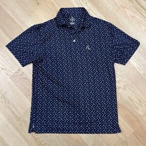 Rhoback Shirt Golf Polo The Bald Eagle and Stars AOP Men's Size S Performance